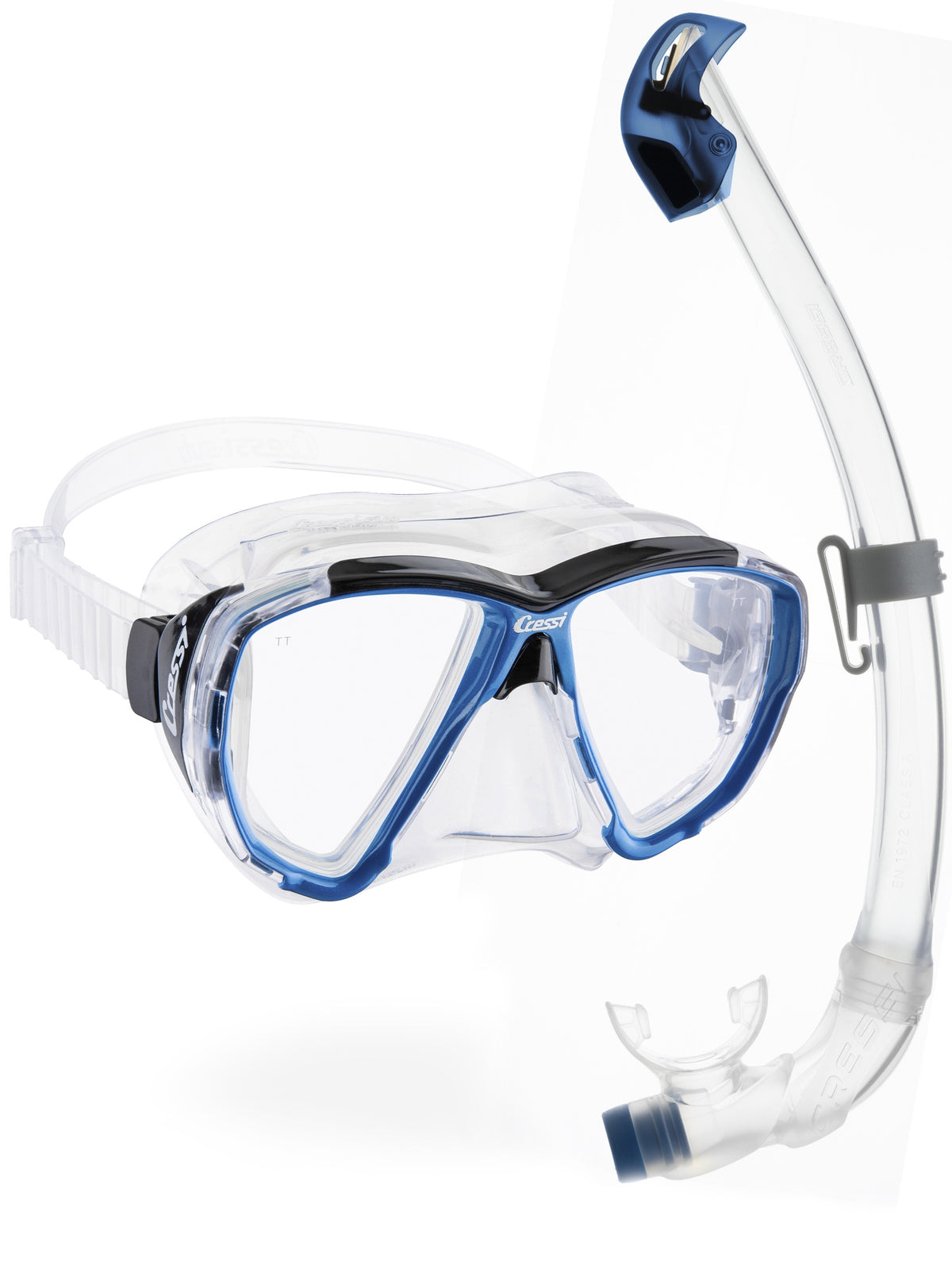 Cressi Big Eyes + Seal Dry Combo - Clear/azure