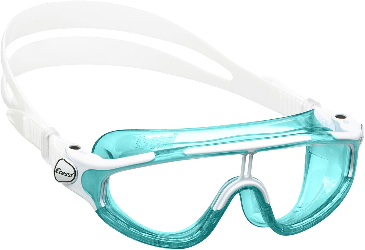 Cressi King Baloo Kid Goggles - Aquamarine/blue white