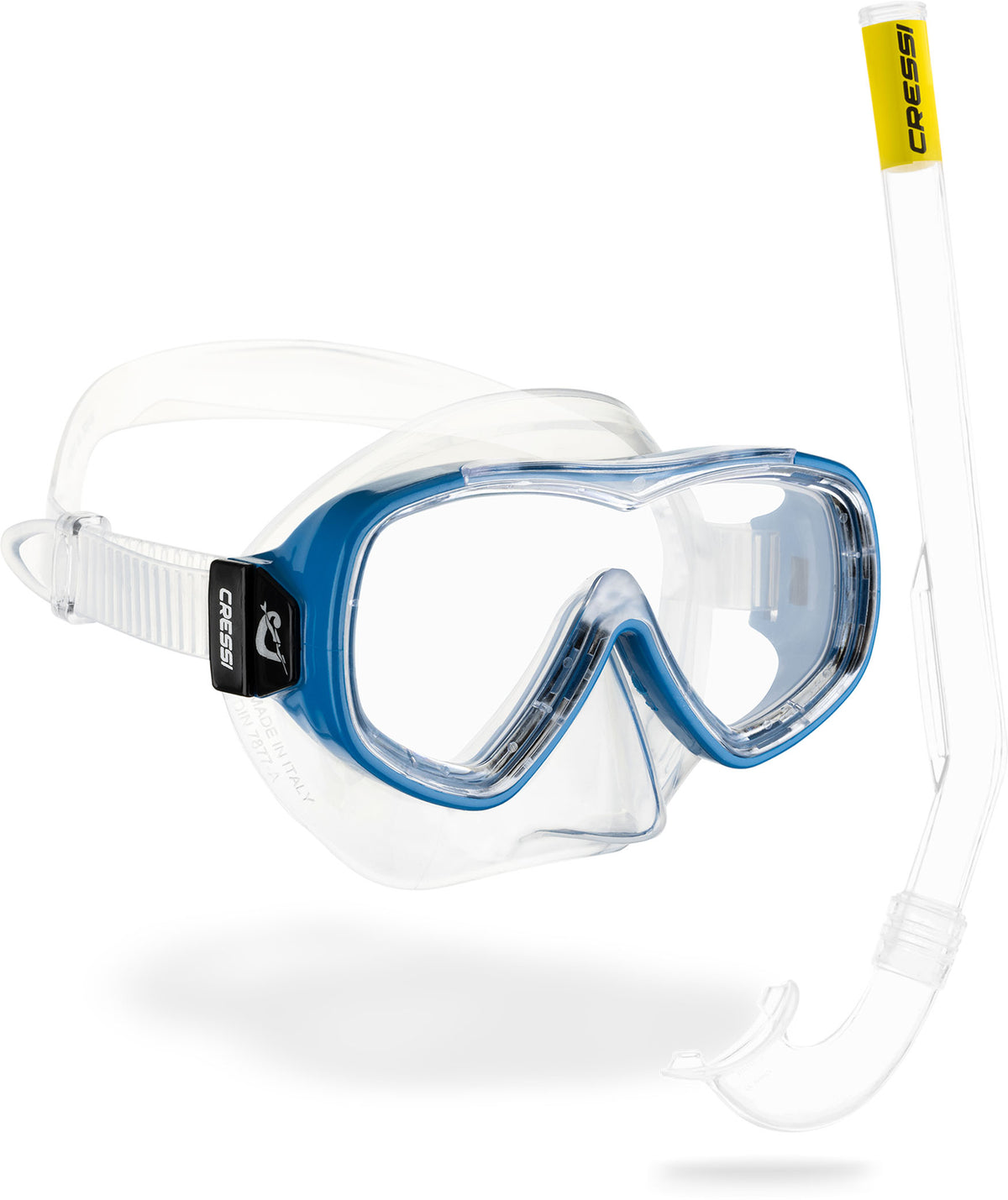 Cressi Piumetta + Mini Island Combo - Clear/blue
