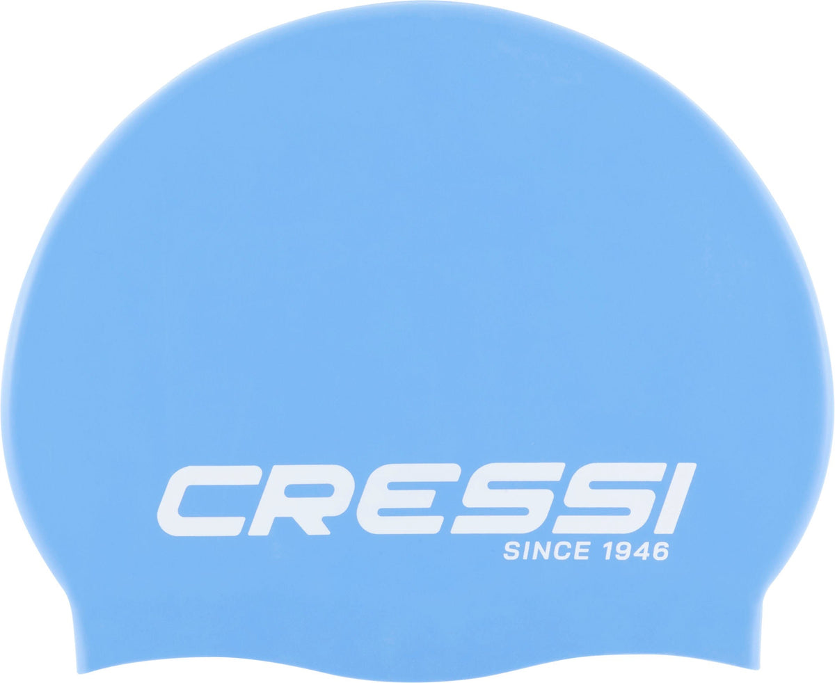 Cressi Ricky Jr Swim Cap - Azure/white