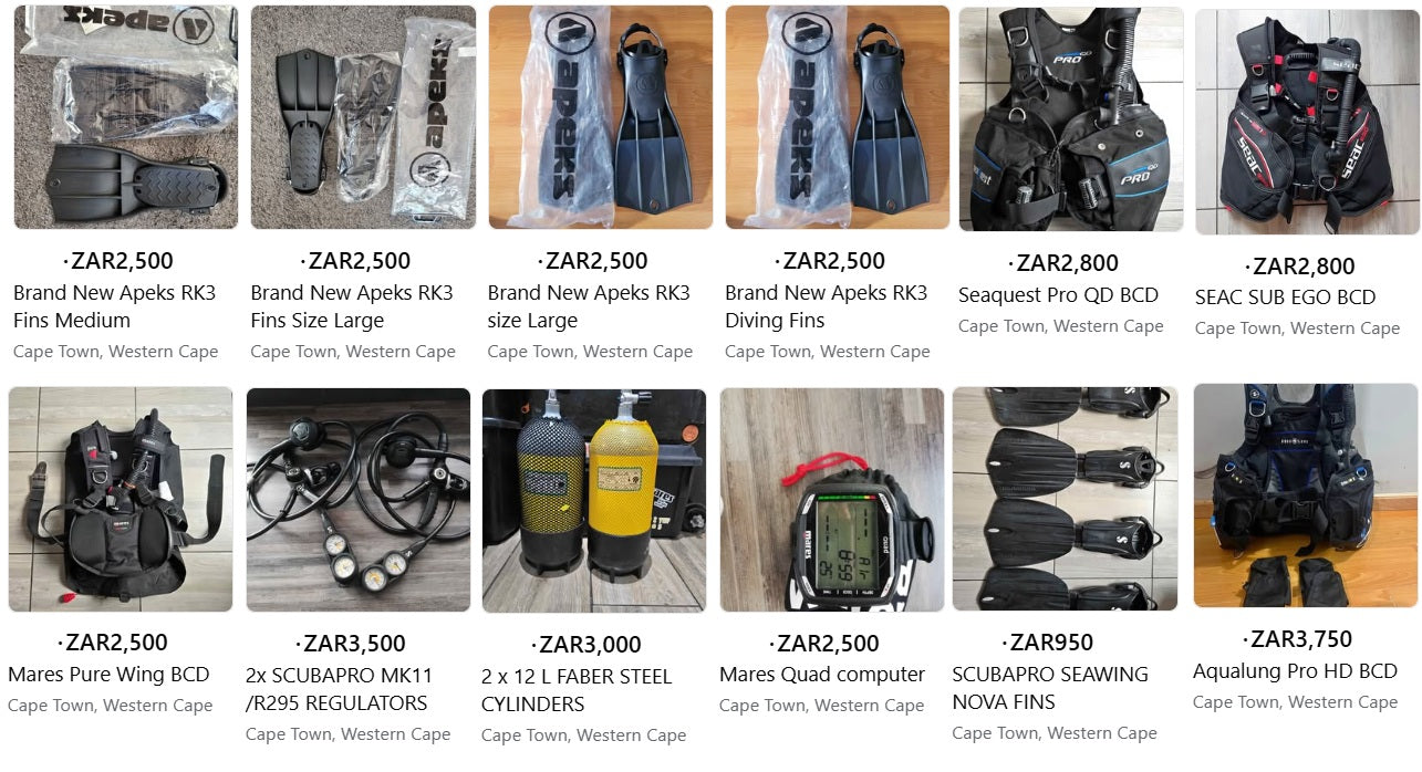 Stolen Scuba equipment on Marketplace