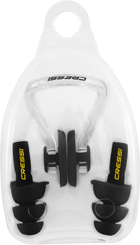 Cressi Aqua Kit Ear Plugs + Nose Clip - Black
