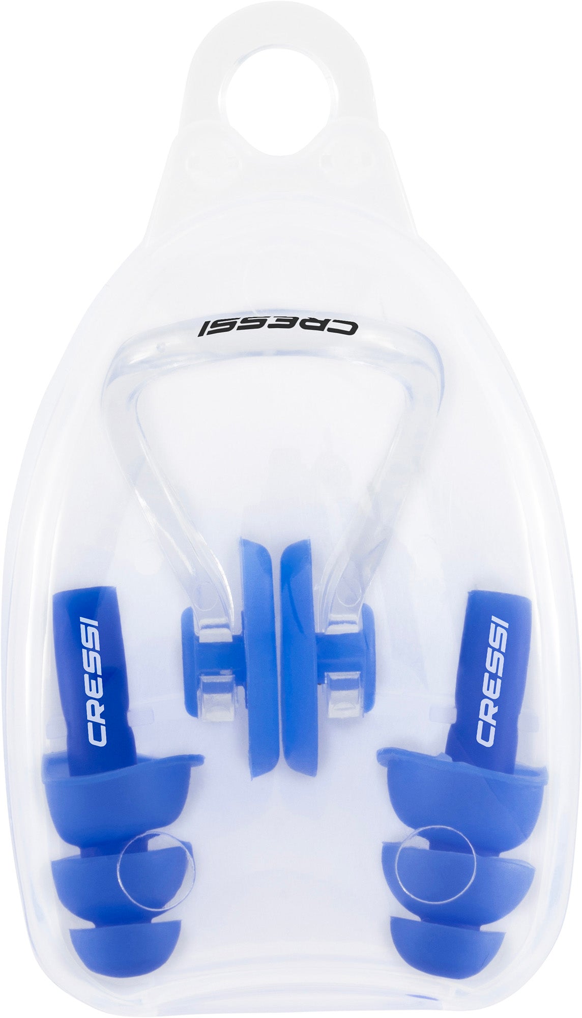 Cressi Aqua Kit Ear Plugs + Nose Clip - Blue