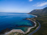 Aerial view of the mountains in False Bay