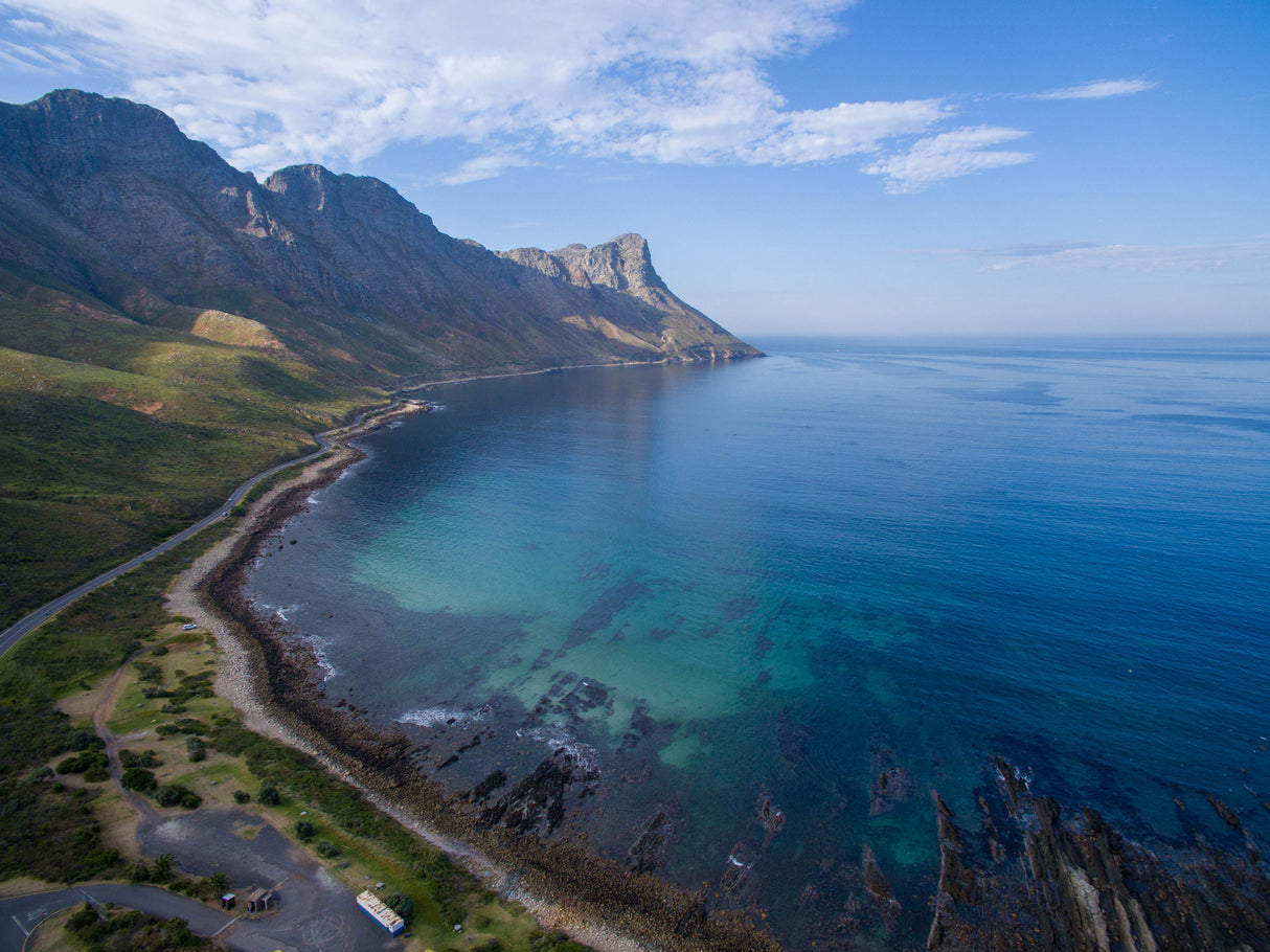 Aerial view of the mountains in False bay