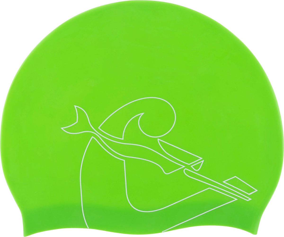 Cressi Eddie Swim Cap - Lime/white