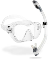 Cressi F1 + Supernova Dry Combo - Clear/silver