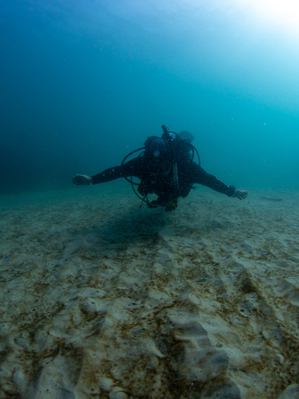 Diver performing buoyancy techniques on the PADI ReActivate course