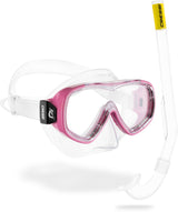 Cressi Piumetta + Mini Island Combo - Clear/pink