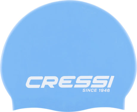Cressi Ricky Jr Swim Cap - Azure/white