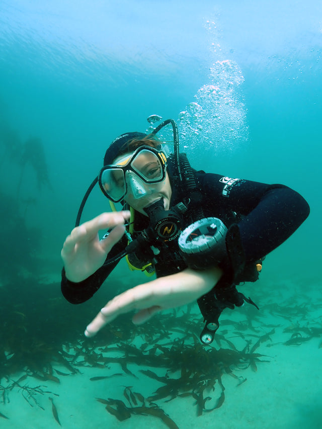 Underwater navigation with a compass