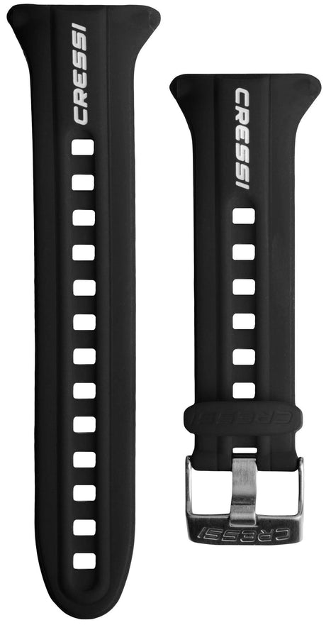 Cressi Watch Style Computer Silicone Band - Black/black/black