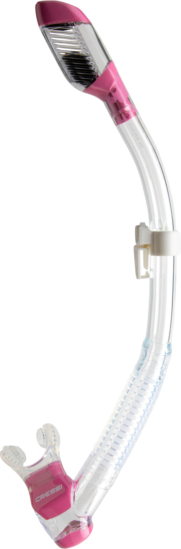 Cressi Dry Snorkel - Clear/pink