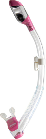 Cressi Dry Snorkel - Clear/pink