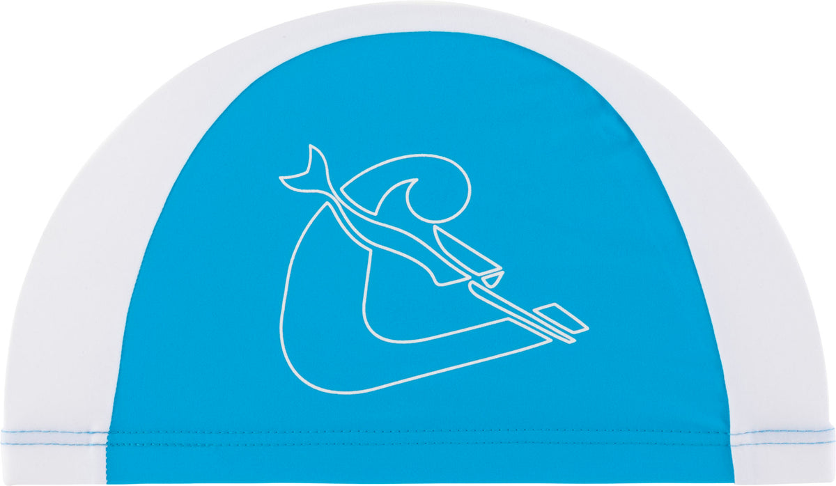 Cressi Tago Junior Swim Cap Spandex - Azure/white