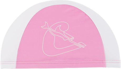 Cressi Tago Junior Swim Cap Spandex - Pink/white