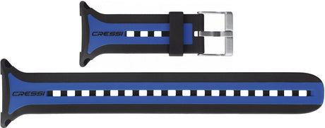 Cressi Round Big Screen Dive Computer Band - Black/blue/black