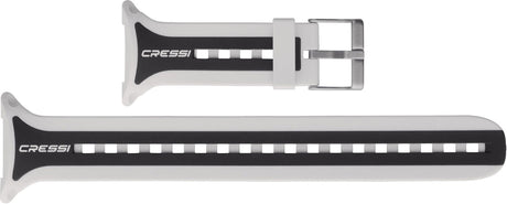 Cressi Round Big Screen Dive Computer Band - White/black/white