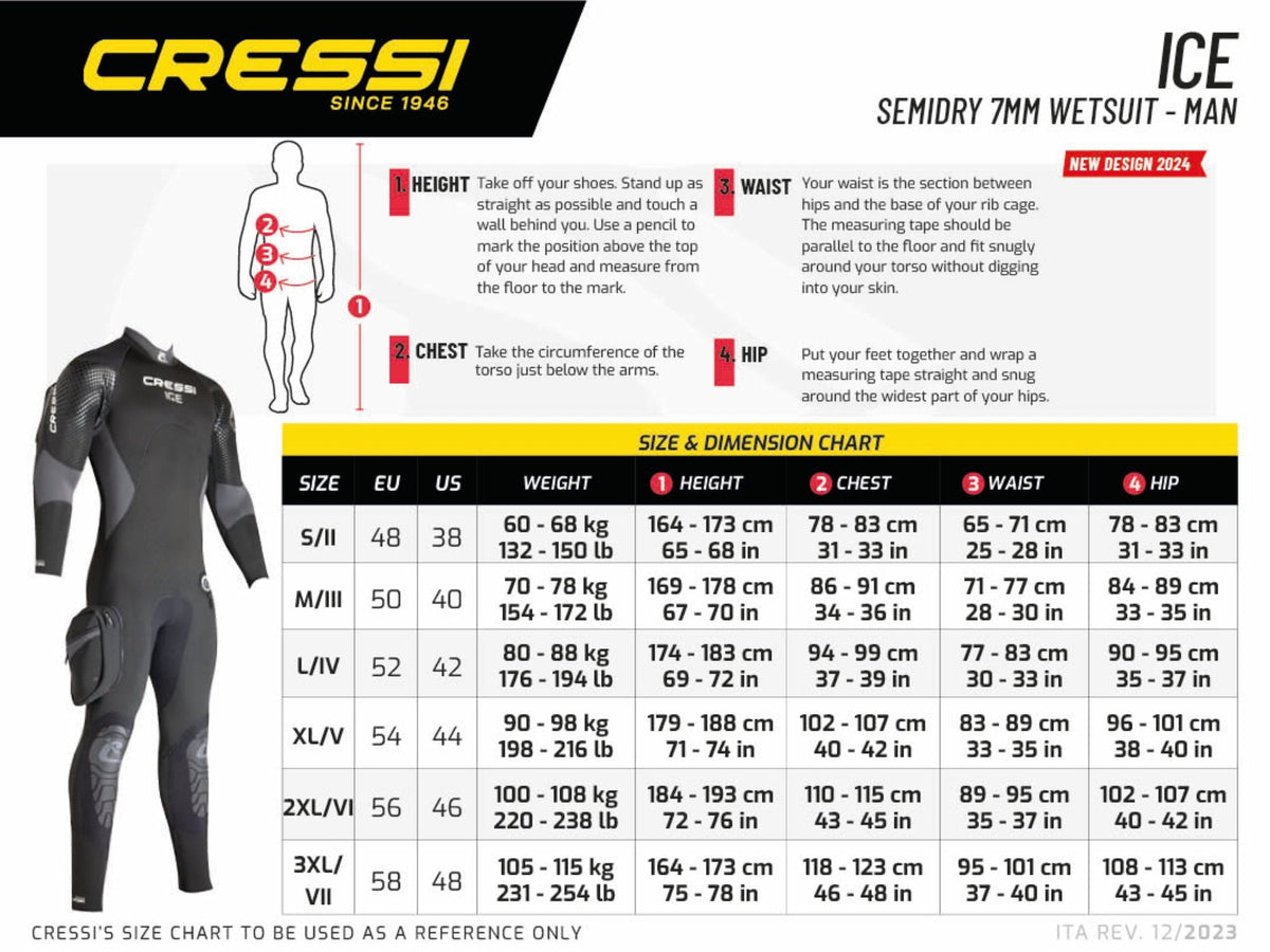 Cressi - Ice Man Semi-Dry Wetsuit 7 mm