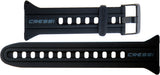 Cressi Watch Style Computer Silicone Band - Black/black/white