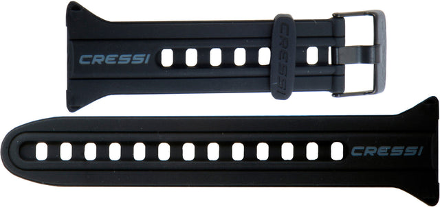 Cressi Watch Style Computer Silicone Band - Black/black/white