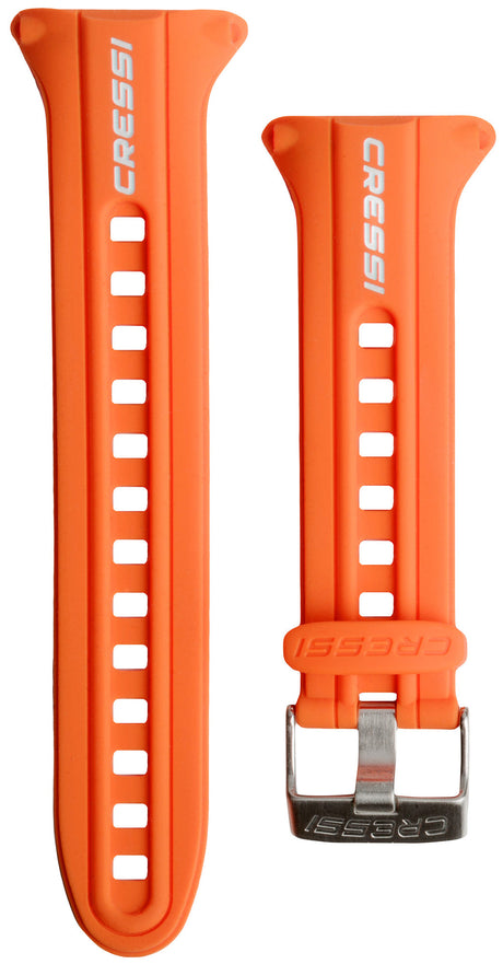 Cressi Watch Style Computer Silicone Band - Orange/orange/white