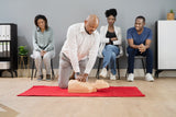 First aid training on a mannequin