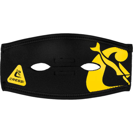 Cressi Pony Tail Neo Mask Strap Cover - Black/yellow