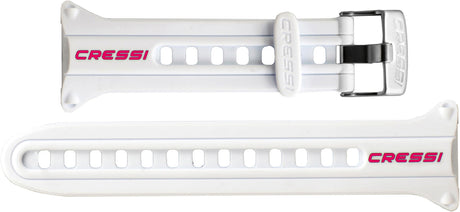 Cressi Watch Style Computer Silicone Band - White/white/pink