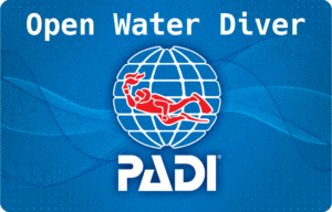 PADI Open water course card