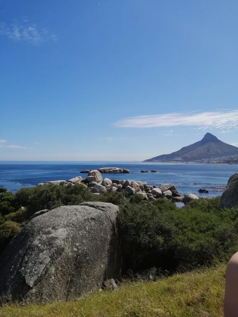 View of Sandy Cove and Signal hill at the site where the Het Huis te Kraaiestein wrecked